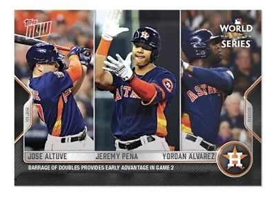 Jose Altuve/Jeremy Pena/Yordan Alvarez Astros 2022 TOPPS NOW 1138 World Series • $7.50