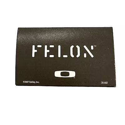 Oakley Felon Ad Card Folded Advertising Display Card Holder Block Stand POP • $11.39