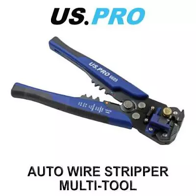 US PRO Tools Auto Adjusting Wire Stripper Cutter Terminal Crimper Multi-tool • £9.44