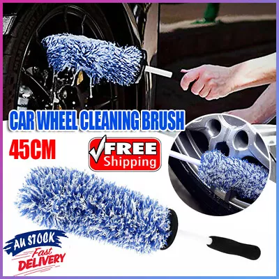 Car Wheel Cleaning Brush Tool Tire Washing Clean Alloy Soft Bristle Cleaner Tool • $15.99