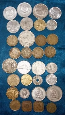 ASIA - 32 X Coin Mix (ThailandCeylon/SL H KongIndonesia) • £2.20