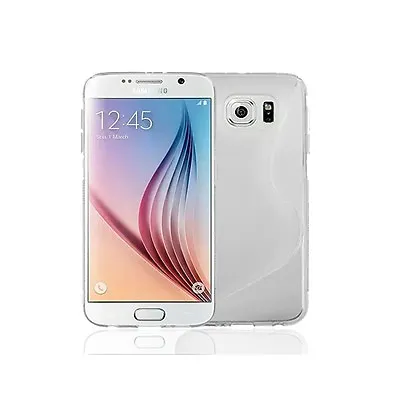 Premium Clear Silicone Gel S-Line Wave Design Case Cover For Samsung S6 • £1.99
