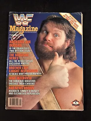 WWF WWE Magazine February 1989 Hacksaw Jim Duggan Hogan Andre Savage W/ Sleeve • $12.99