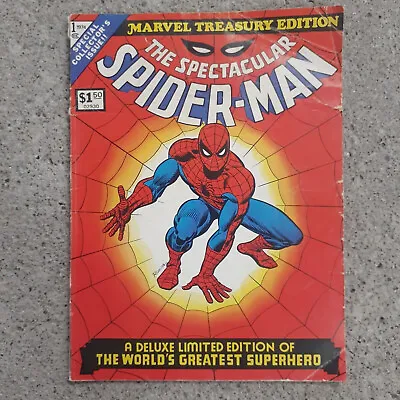 £24.99 • Buy The Spectacular Spider-Man # 1 Marvel Comics Book Treasury Edition 1974
