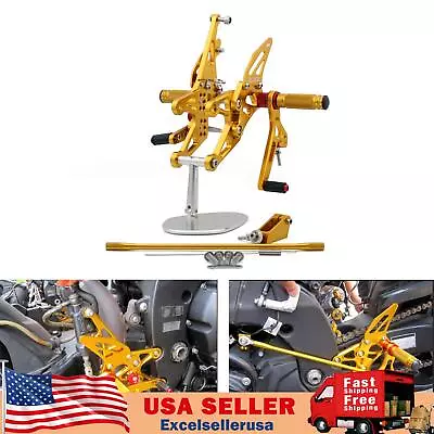 Rearset Rear Set Fit For Yamaha YZF 1000 R1 2007-2008 Gold • $190.89