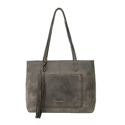 Montana West Genuine Leather Concealed Carry Wide Tote Green • $96.99