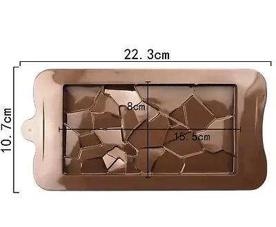 £2.99 • Buy 3D Silicone Chocolate Mould Cake Soap Wax Melt Mold Candy Jelly Ice Cube Tray UK