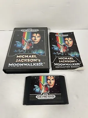 Michael Jackson's Moonwalker (Sega Genesis) *COMPLETE W/ MANUAL - TESTED* • $150