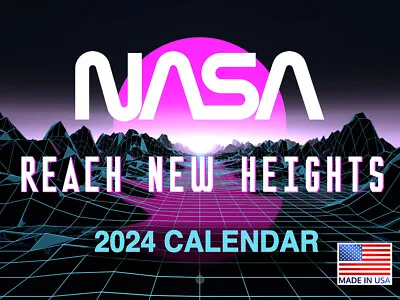 NASA Retro Vibes 90s 2024 Wall Calendar • $14.98