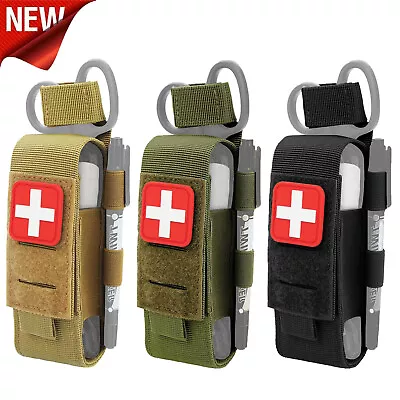 Portable Tactical MOLLE Medical Small Pouch Outdoor EMT Trauma Shear Slot Pouch • $9.99