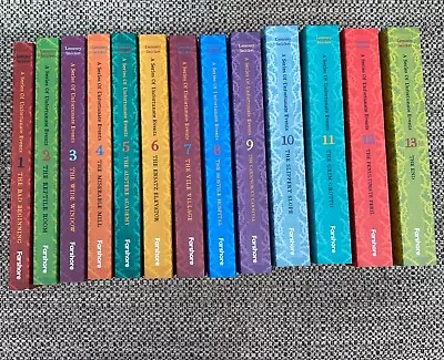 A SERIES OF UNFORTUNATE EVENTS By LEMONY SNICKET FULL SET BOOKS 1-13 • £25