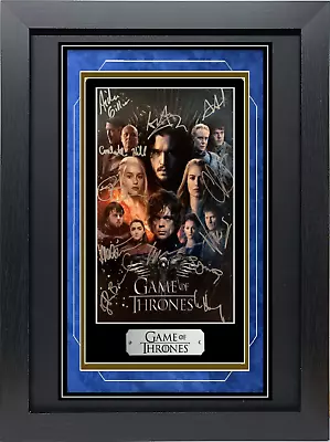 Game Of Thrones Cast Mounted Signed Autograph Presentation.  Inc Free Gift • £10