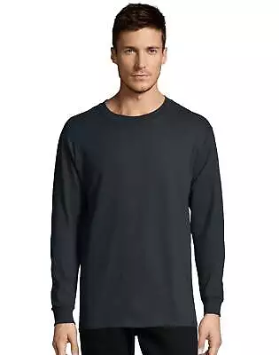 Hanes Long-Sleeve T-Shirt 4-Pack Tee ComfortSoft Men's 100% Cotton Heavyweight • $31.48