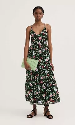 Witchery Cotton Tropical Jungle Bird Maxi Dress Size 10 S BNWT RRP$199.95 • $69.95