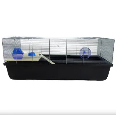 Ritz Large Pet Rat And Hamster Cage With Shelf Black Silver And Blue • £57.97