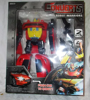 Conquerts Robot Warriors Red Car Transforming Robot To Car NEW IN BOX!! • $7.99