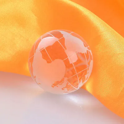  LONGWIN 30mm Frosted Crystal Earth Globes Clear World Ball Marble Globe • $7.99
