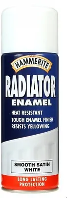 Radiator Aerosol Paint - Satin White - 400ml 5092847 HAMMERITE • £22.66