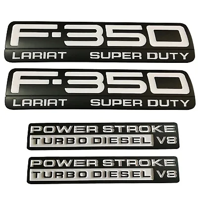 4x 05-07 F350 Lariat Super Duty Fender Emblem PowerStroke Turbo Diesel V8 Bagde • $49.99