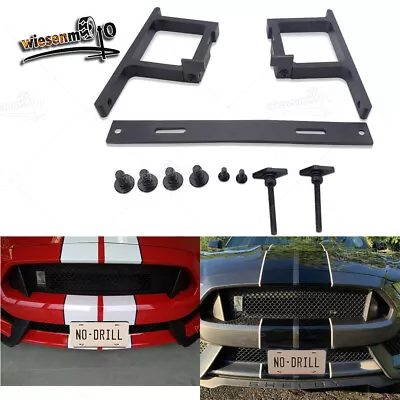 Fit 2015-UP Ford Mustang GT350 Shelby NO Drilling License Plate Mount Bracket -W • $39