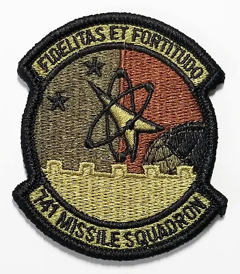 US Air Force 741st Missile Squadron Subdued Hook Back Patch • $8.89