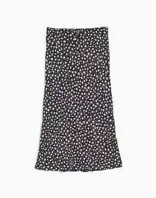 Madewell Drawstring Midi Slip Skirt Sweet Floral 14 Crushed Blackberry XL Slit • $39