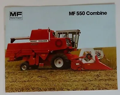 MF Massey Ferguson 550 Combine Brochure • $10