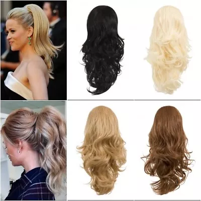 £14.75 • Buy KOKO Reversible Clip In Drawstring Ponytail Extension Wavy-Curly Like Real Hair