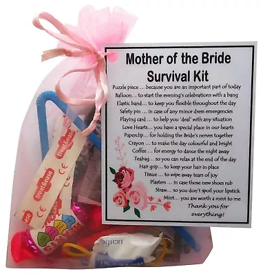 Mother And Father Of The Bride Or Groom Survival Kit  Great Novelty Keepsake • £6.95