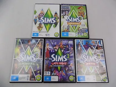 The Sims 3 PC Bundle Base Game + 4 Expansions/Stuff Packs /3 • $34.90