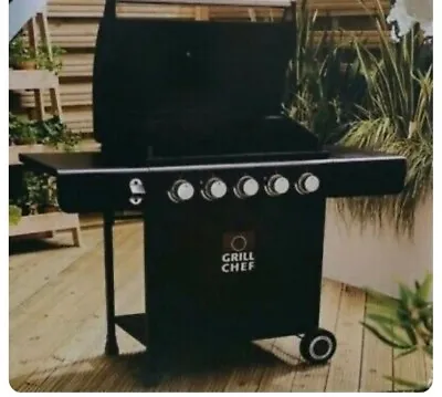 £220 • Buy LandMann Grill Chef 5 Burner Gas BBQ + Cover New Outdoor Free UK Delivery