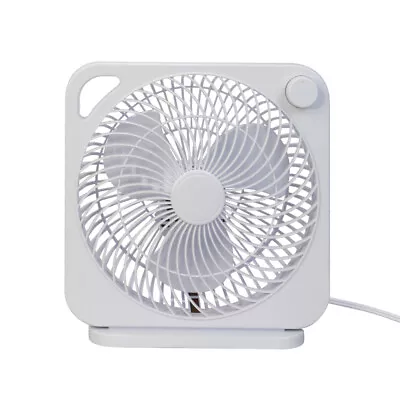 White New Style 9 Inches Box Indoor Comfort Personal AC Electric Fan 3 Speeds • $14.03