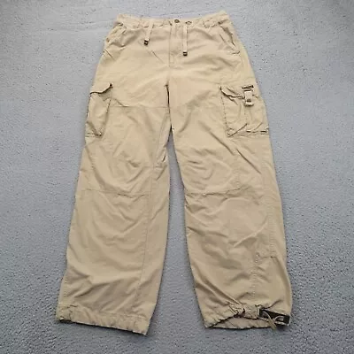 VTG Cargo Pants Mens 34 Baggy Military Raver Skater Paratrooper Flight Tan 34x32 • $41.95