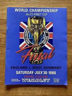 £10.99 • Buy 1966 World Cup Final Programme *(england V West Germany)* (re-print) Vgc