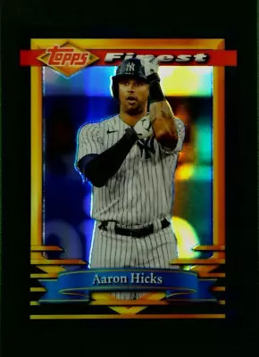 AARON HICKS 2021 Topps Finest 1994 Flashbacks Black Refractor /25  Yankees SP • $49.99