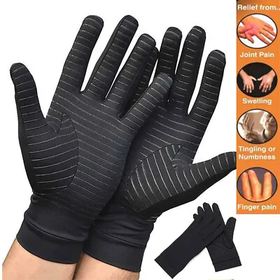 Anti Arthritis Full Finger Gloves Hand Wrist Support Compression Relief Pain UK • £3.99