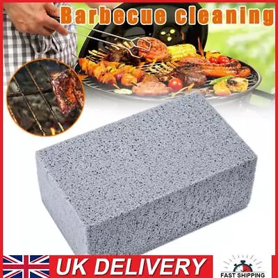 Pumice Stone BBQ Brush Barbecue Mesh Griddle Cleaning Brush Outdoor Grill Brick • £5.69