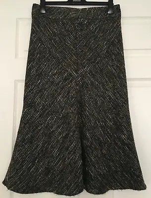 M&S Boucle  Flared Skirt With Wool ~ SIZE 14/33 In. • £11.99