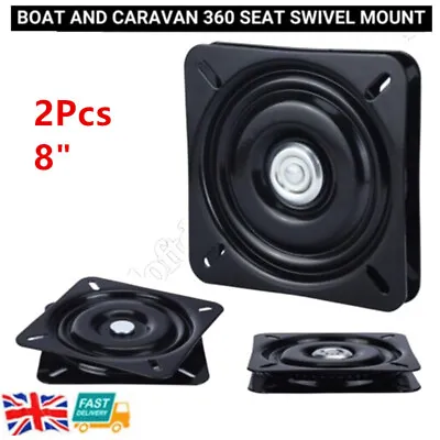 8   Noise Free Seat Swivel Mount Boat 360 Rotating Turntable Stool Safe 2pcs • £25.50
