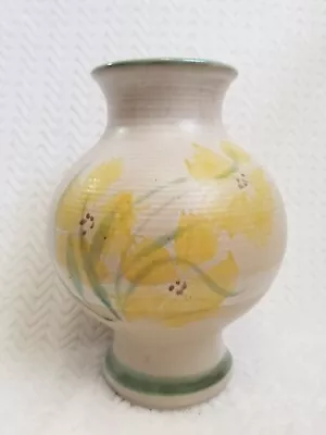 Vintage 1972 Pacific Stoneware RINGED VASE Hand Thrown Signed B Welsh Pottery • $12.99