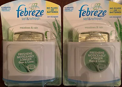 $24.25 • Buy 2 Febreze Set & Refresh Meadows & Rain Refills Fit Small Spaces. Free Shipping