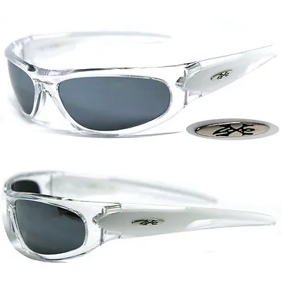 New XLoop Mens Womens Sports UV400 Sunglasses + Pouch - White X40 • $10.99