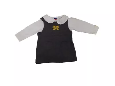 Michigan Wolverines Infant Girls Two Tone Long Sleeve Romper Skirt • $9.99