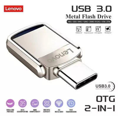 Lenovo 3-in-1 Universal Flash Drive Type A/C/micro USB 3.0 Heavy-duty 2TB • $20.99