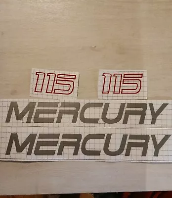 Mercury 115 Replacement Outboard Logo Decals Free Shipping! • $15.89