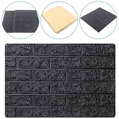 10 Pcs 3D Tile Brick Wall Sticker Waterproof Foam Panel Self-Adhesive Wallpaper • $8.61