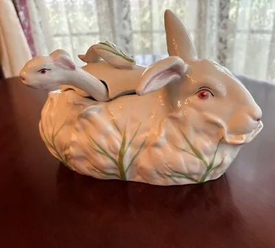 Antonio Zen Italy Easter Bunny Rabbit Porcelain Soup Tureen/Gravy Boat W/ Ladle • $69