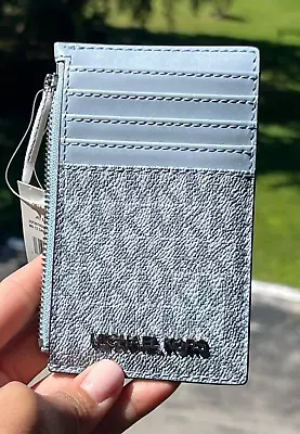 Michael Kors Ladies Jet Set Travel Medium Top Zip Travel Card Case In Pale Blue • $57.50