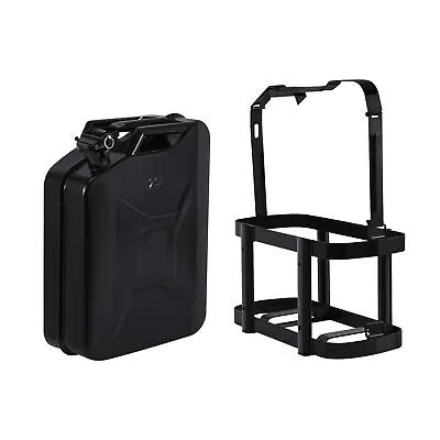 20L Liter 5 Gallons Jerry Can With Holder - Steel Tank Gasoline • $59.89