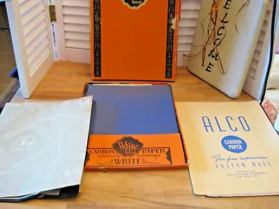 Vintage Lot Carbon Paper /Copysettes-Write Huron Alco Open Partial Box Pack • $10